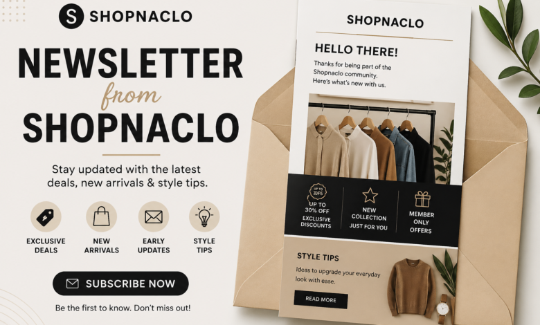 Newsletter from Shopnaclo