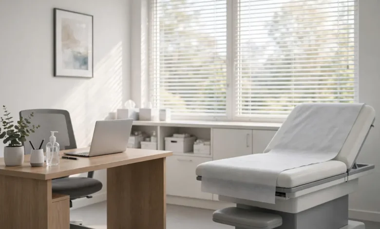 Modern medical clinic consultation room