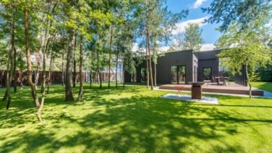 Modern house exterior with a garage for Chamberlain garage door opener repair